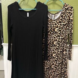 Stylish Black and Leopard Print Dresses